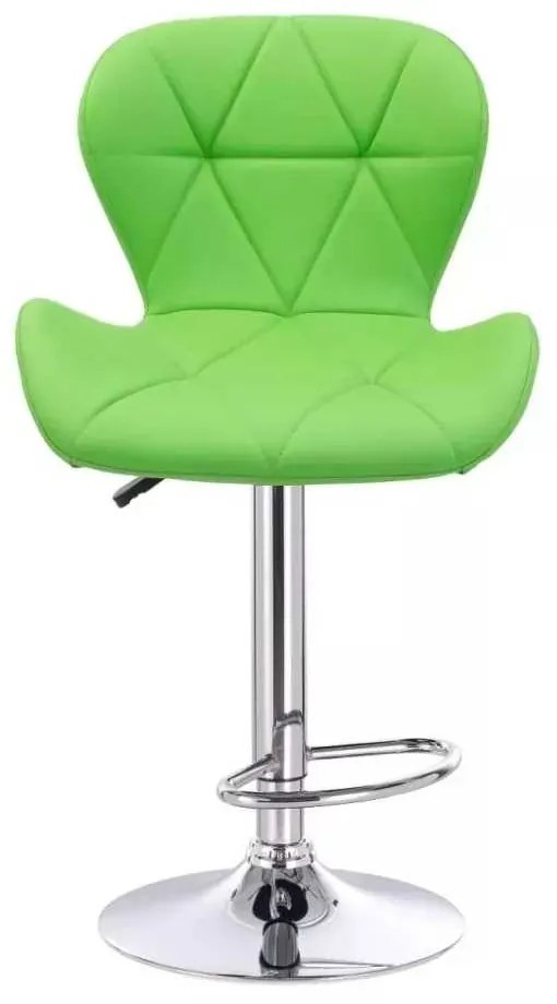 LuxuryForm DESIGN Barová stolička LIVIO na striebornom tanieri - zelená