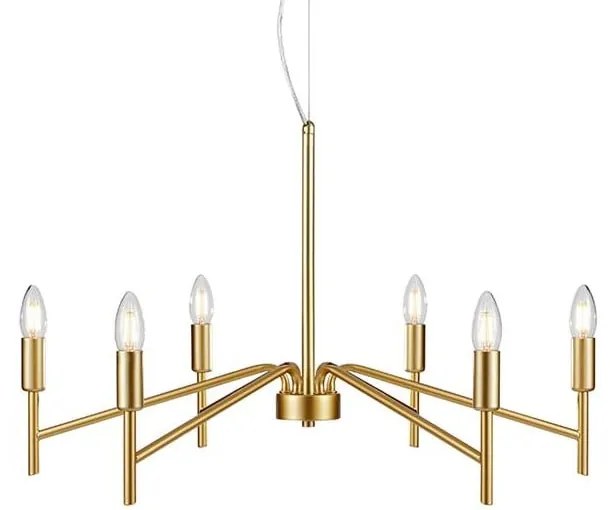 Závesné svietidlo v zlatej farbe Markslöjd Monarch, ø 70 cm