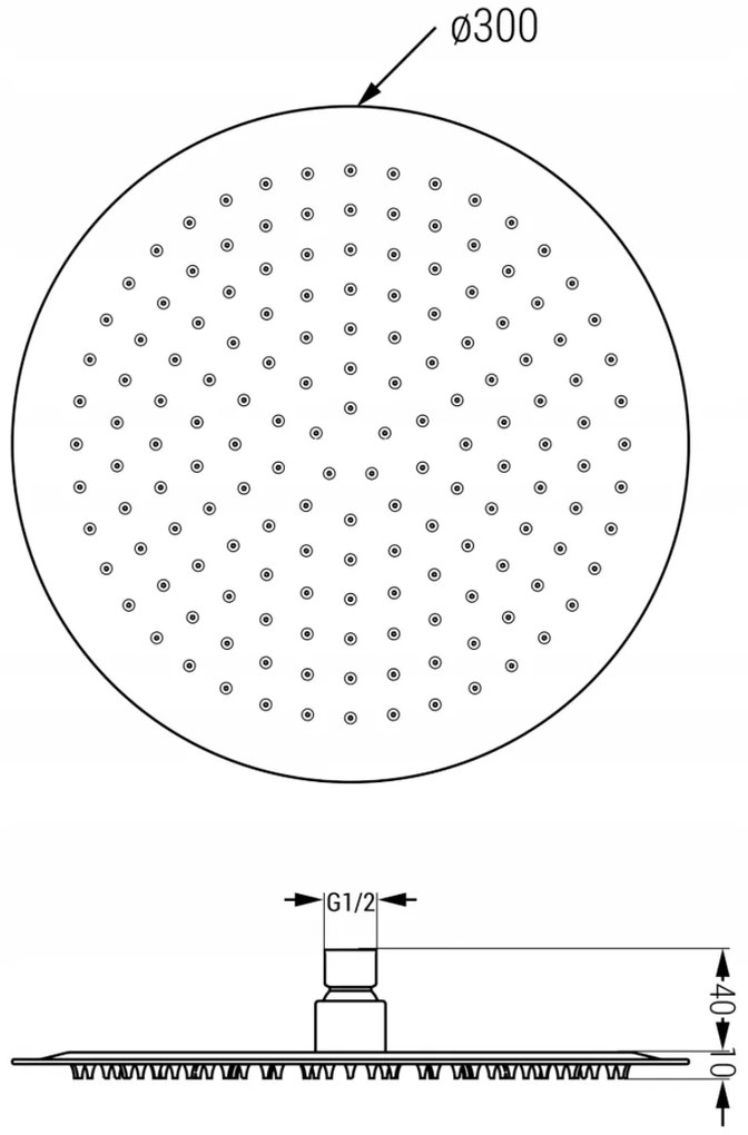 Mexen Slim dažďová hlavica 30 cm so sprchovým ramenom 40cm, ružová zlatá, 79230211-60