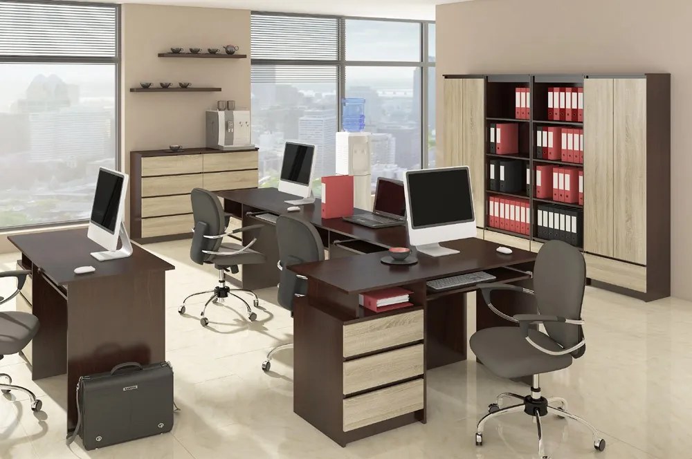 PC stolík Bronte  (wenge + dub sonoma). Akcia -20%. Vlastná spoľahlivá doprava až k Vám domov. 1069692