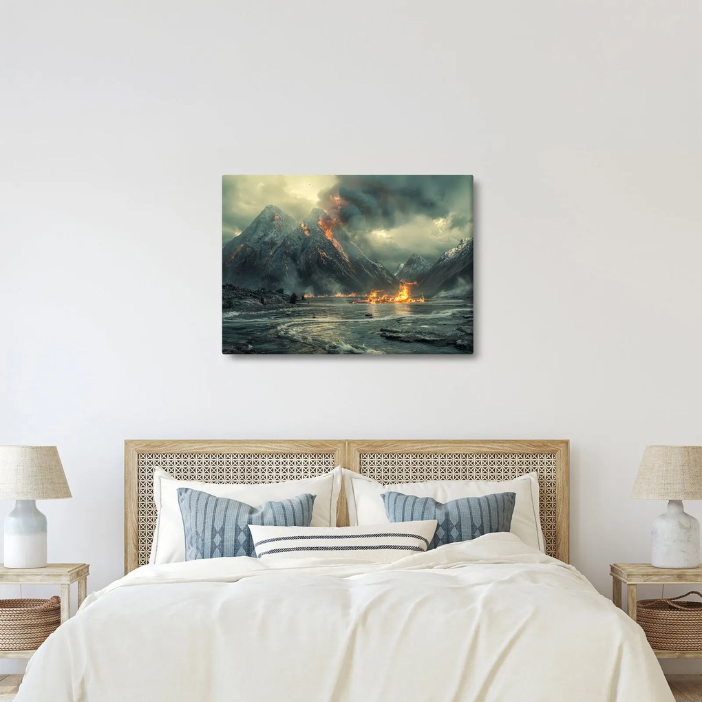 Obraz - Erupcia sopky (70x50 cm)