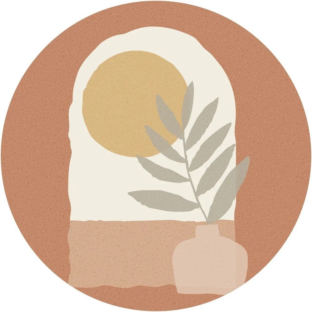 Samolepka na stenu 120x120 cm Sunrise and Olive Branch – Ambiance