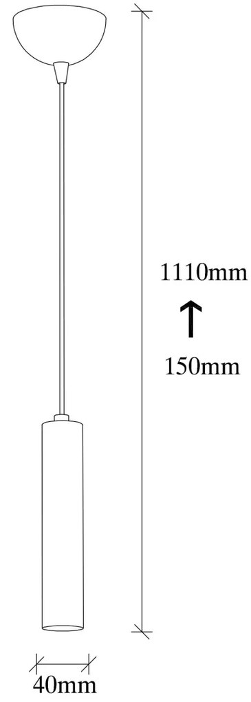 Závesné svietidlo Tempo III strieborné