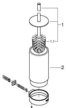 GROHE 41076GL0 - Súprava na čistenie toalety SELECTION zlatá