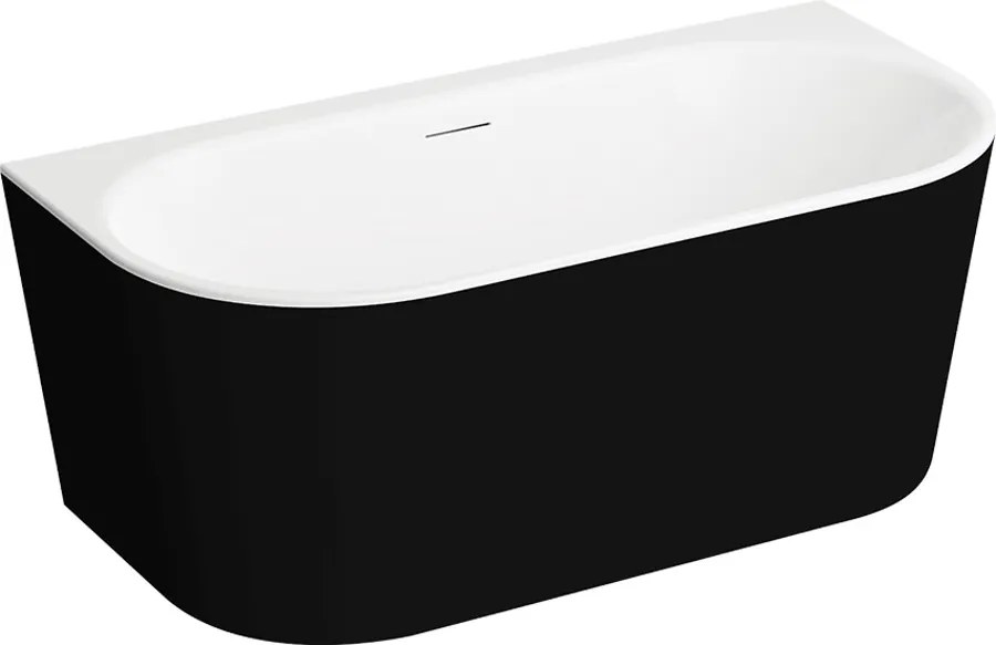Polimat Akrylátová voľne stojaca vaňa k stene Sola 150x75 POLIMAT-Rozmery: 150x75, POLIMAT-Farba vane: Biela / granat