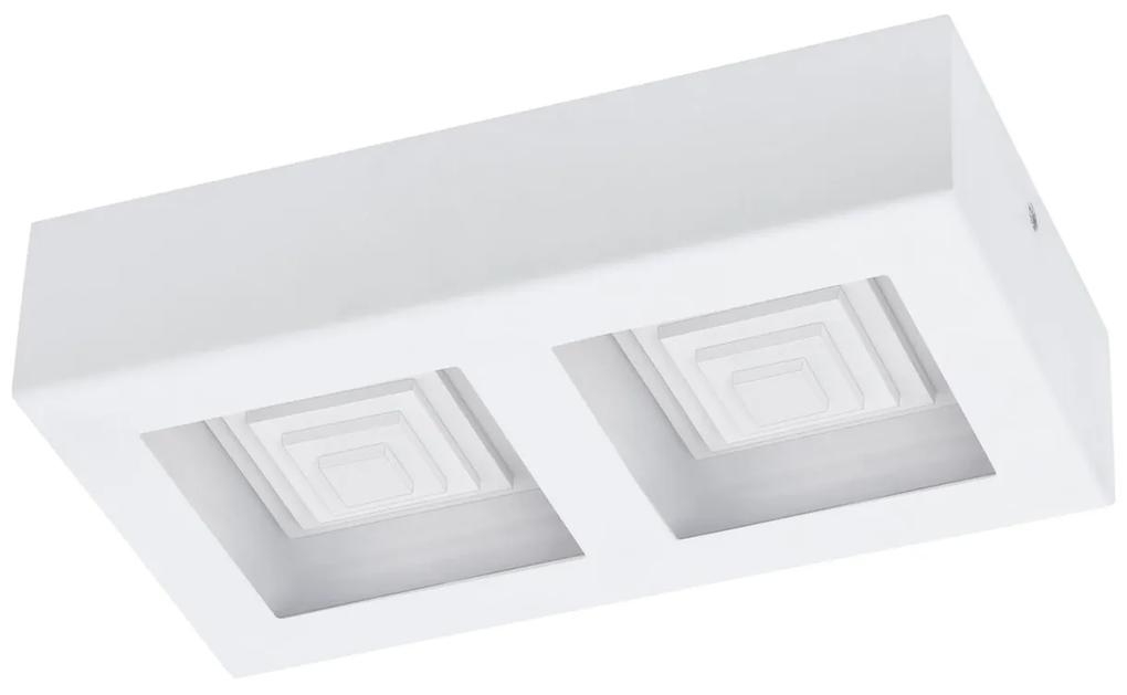 EGLO Stropné LED osvetlenie FERREROS, 2x6,3W, teplá biela, hranaté