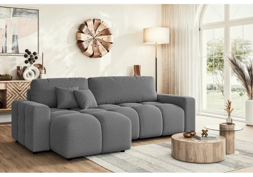 Sivá rozkladacia rohová pohovka (variabilná) Luki – Ropez