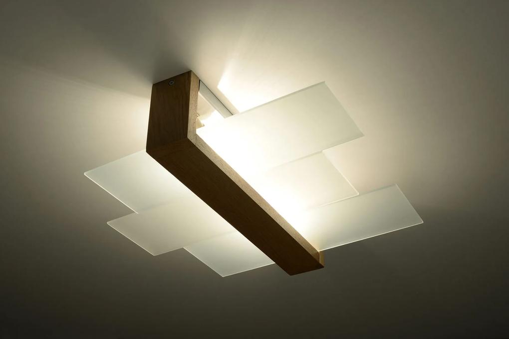 SOLLUX LIGHTING Stropné moderné osvetlenie FENIKS 2, 2xE27, 60W, svetlo hnedé