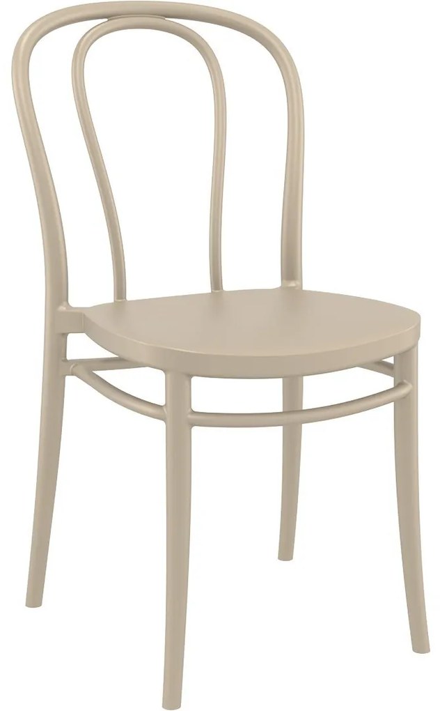 VICTOR záhradná stolička bez podrúčok taupe