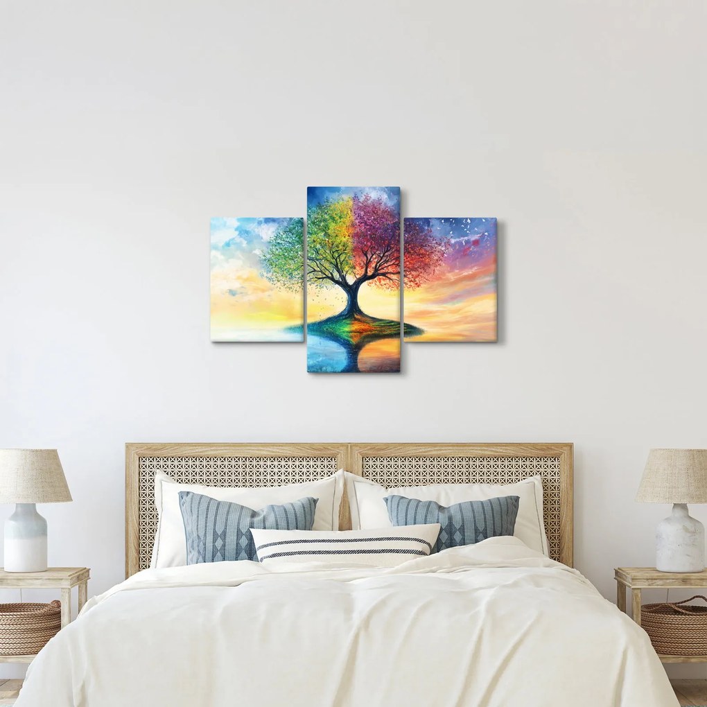 Obraz – Maľovaný strom ročných období (90x60 cm)