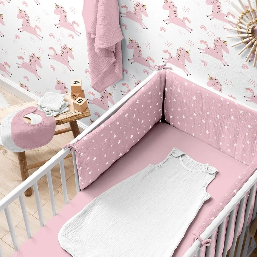 Napínacia mušelínová detská plachta do postieľky 60x120 cm – Bébé Douceur