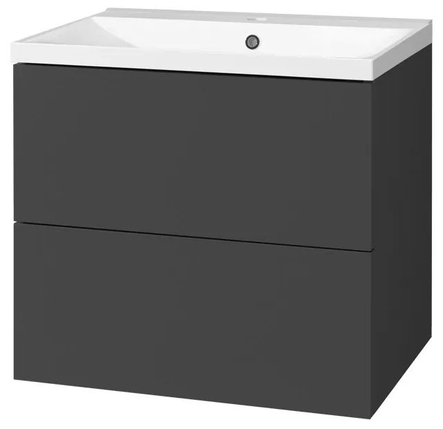 Mereo Mereo, Aira, kúpeľňová skrinka s umývadlom z liateho mramoru 61 cm, MER-CN750M