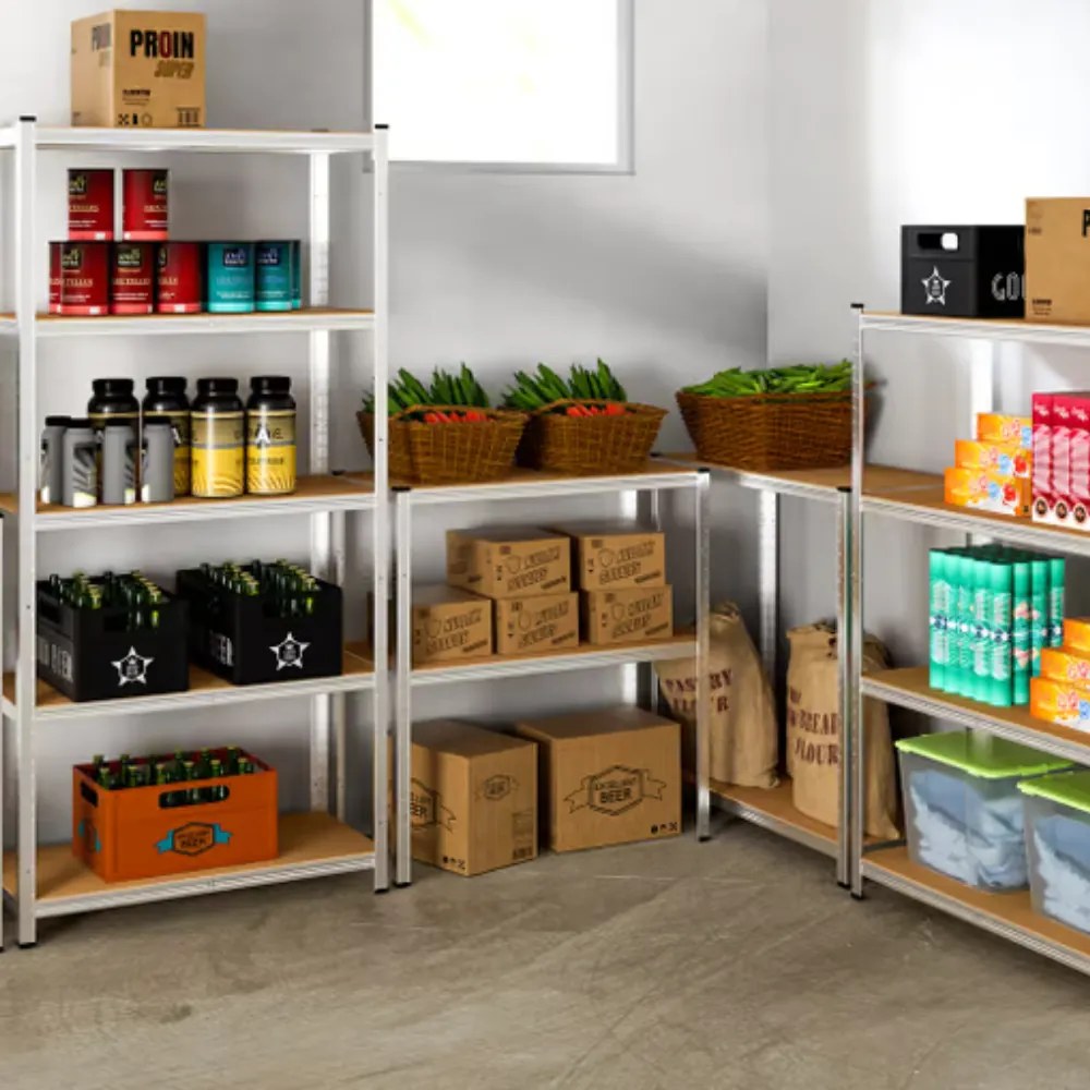 Regál s vysokou nosnosťou HEAVY, max. 700kg, 90x40x160cm, strieborná Monzana