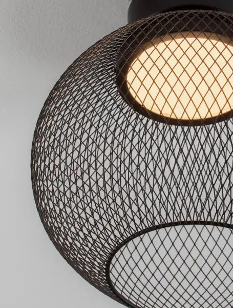 LED čierne moderné stropné svietidlo Kinetic 30