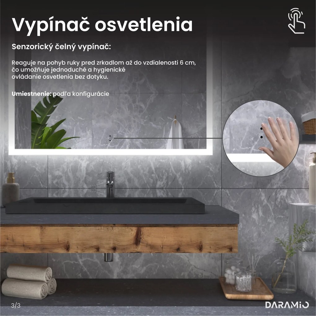 Zrkadlo s LED osvetlením F5