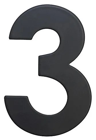 Nerezové číslo v plochom „2D“ prevedení RICHTER RN.75L (čierne), 5, RICHTER Čierna matná