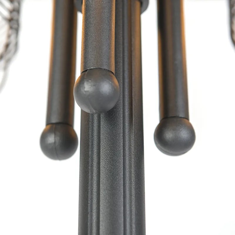 Inteligentná vonkajšia lampa čierna 3-svetlá IP44 vr. WiFi ST64 - Guardado