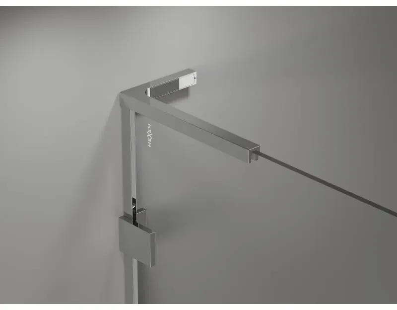 Mexen Lunar L Duo výklopný sprchový kút 100 x 100 cm, 8mm číre sklo, chrómový profil, 834L-100L-100P-01-00