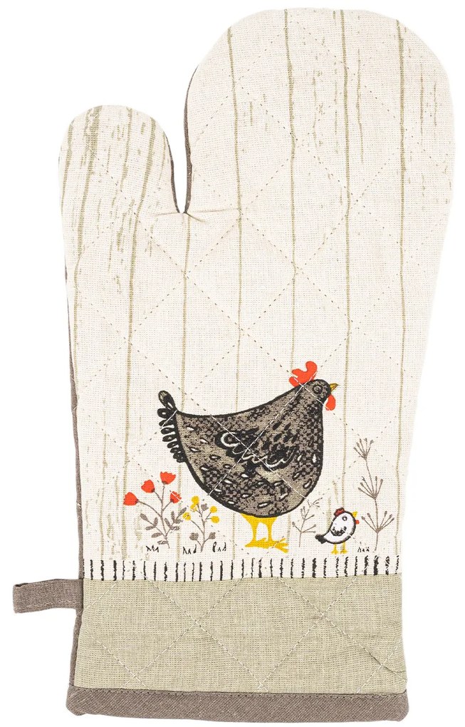 HOME ELEMENTS Kuchynská chňapka s magnetom Sliepočky, 18 x 28 cm