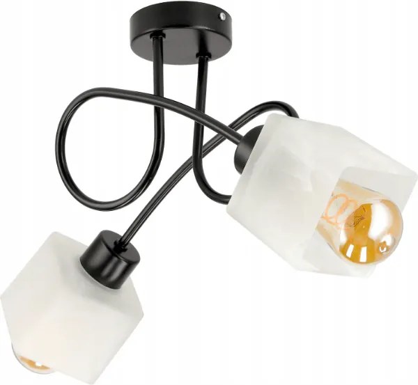 BERGE LED stropné svietidlo LOFT - 2xE27 - KUBEK WHITE