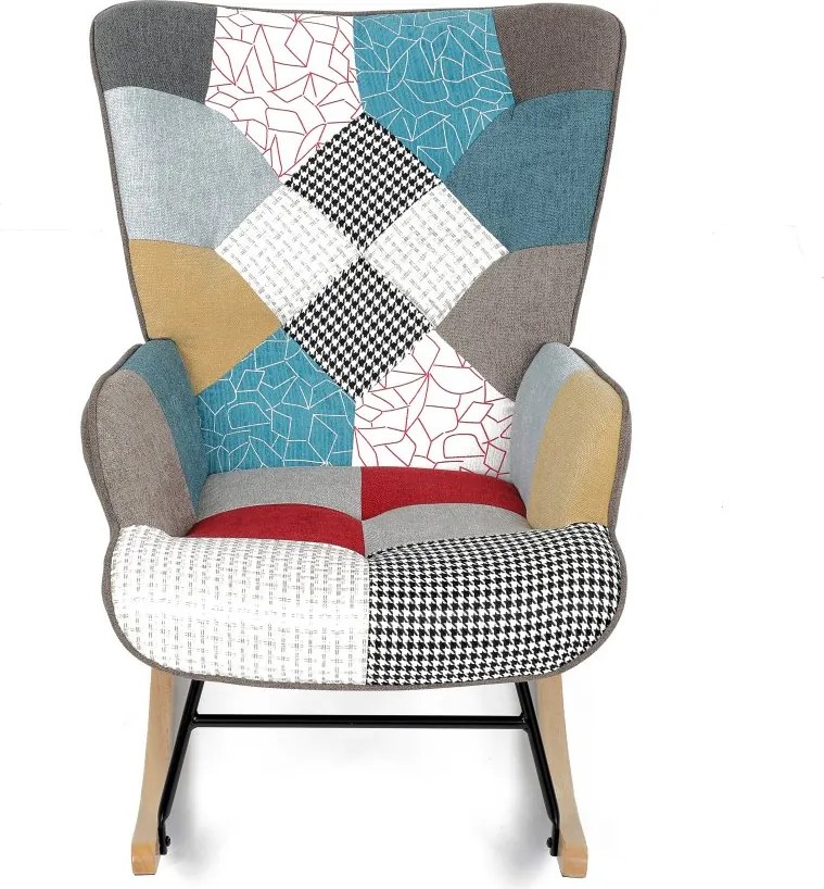 Hojdacie kreslo FABIAN II — látka, patchwork