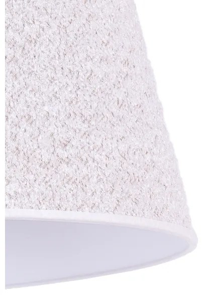 Duolla - Stolná lampa BOUCLE 1xE27/15W/230V pr. 28 cm biela/drevo