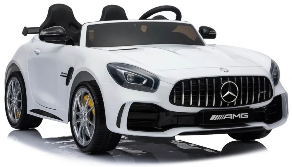 RAMIZ ELEKTRICKÉ AUTÍČKO MERCEDES-BENZ GT R 4 x 4 - LAKOVANÉ - BIELE - 4 x RS550PH-12V - 2 x 12V/7Ah - 2023