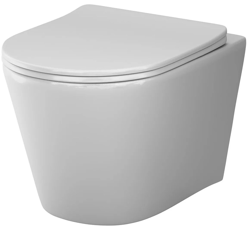 Toaletný set s inštaláciou AM.PM IIS90251.PA1900 bezokrajové, so sedadlom microlift, chróm mechanické tlačidlo na splachovanie