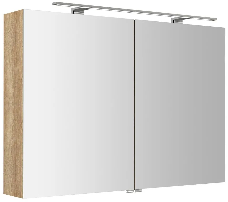 Sapho Sapho, RIWA galérka s LED osvetlením, 101x70x17cm, dub Alabama, RIW100-0022