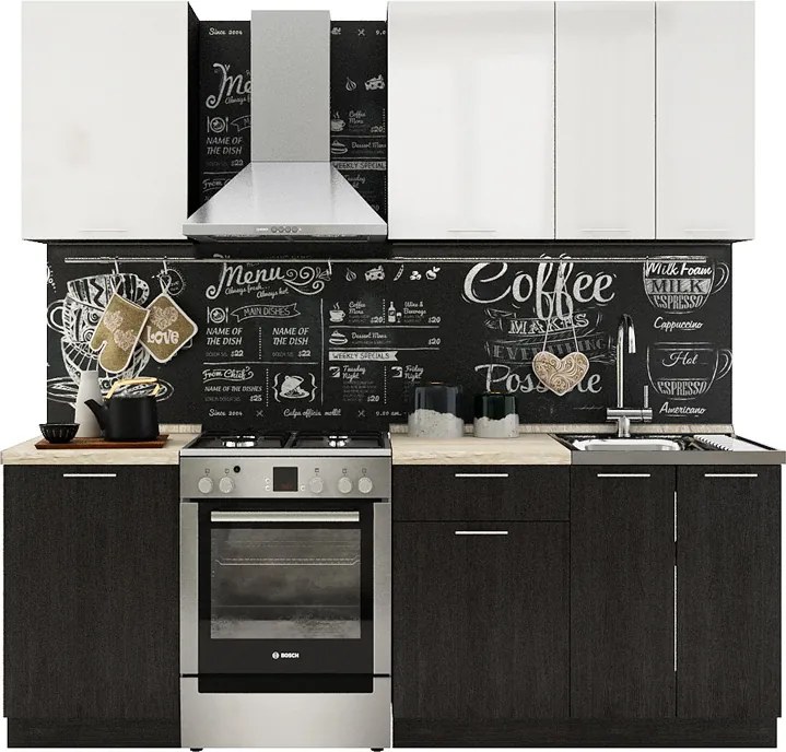 VerDesign, VALENCIA 130, biely lesk/wenge