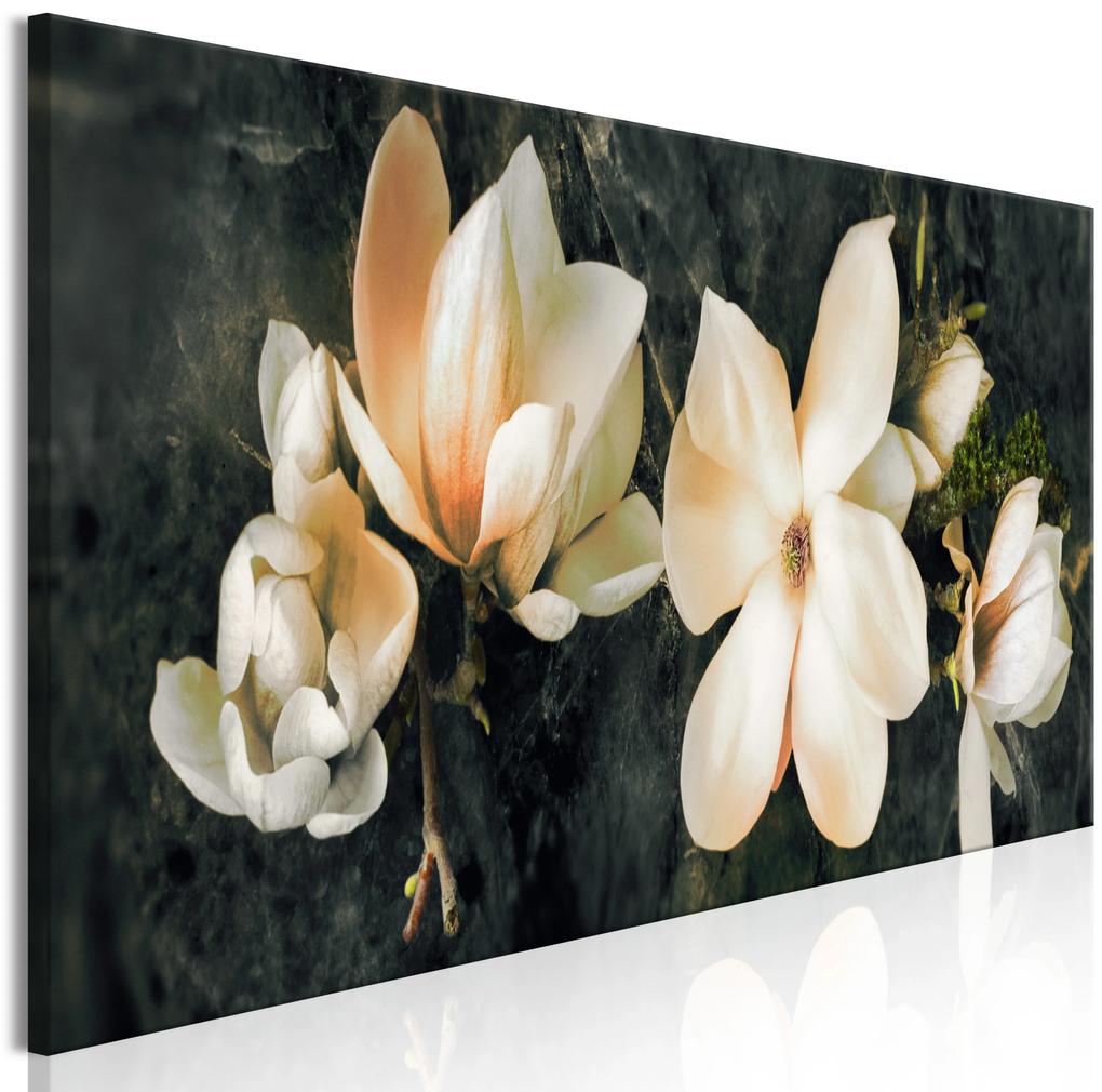 Artgeist Obraz - Avant-Garde Magnolia (1 Part) Narrow Orange Veľkosť: 120x40, Verzia: Na talianskom plátne