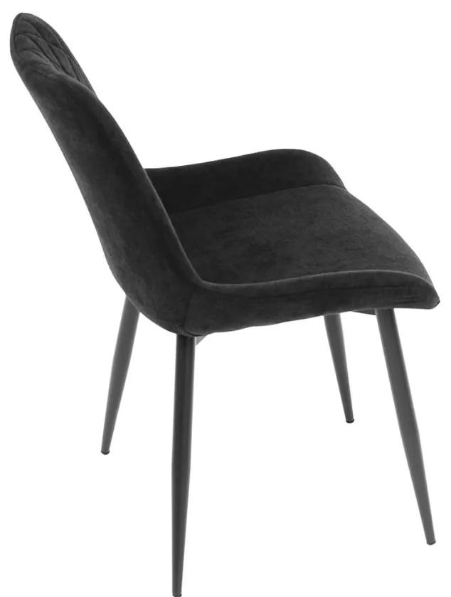 AUTRONIC Jedálenská stolička čierna látka DCL-218 BK2