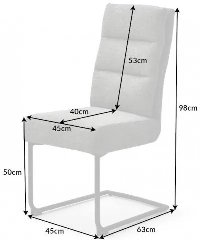 Stolička konzolová Comfort štruktúrovaný materiál sivá