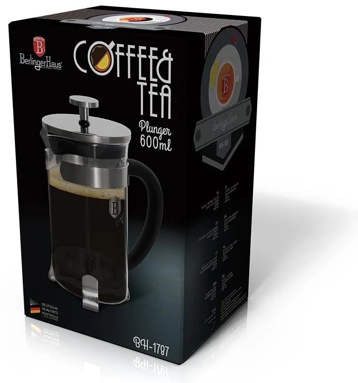 BERLINGERHAUS Black Royal Collection zaparovač Coffe&Tea 600 ml