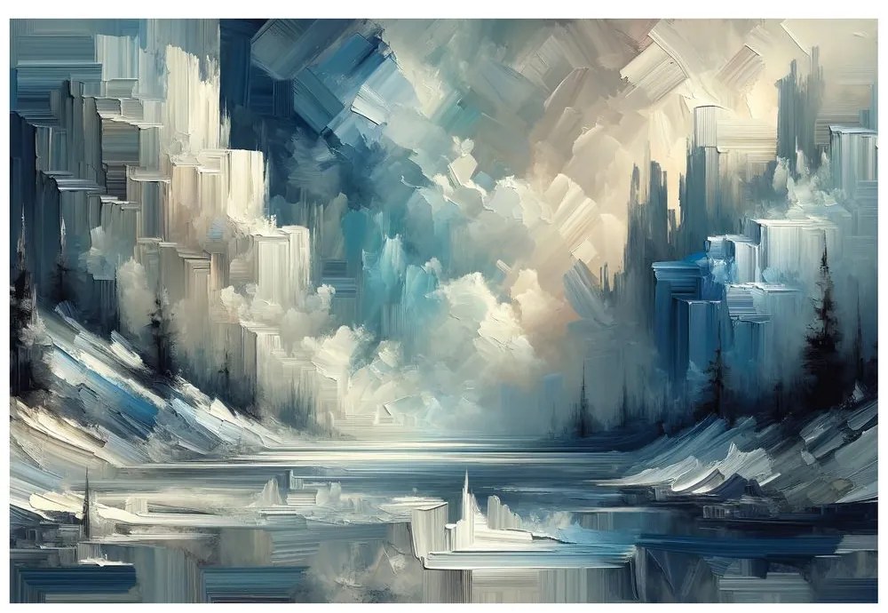 Tapeta impresionistická zimná krajina