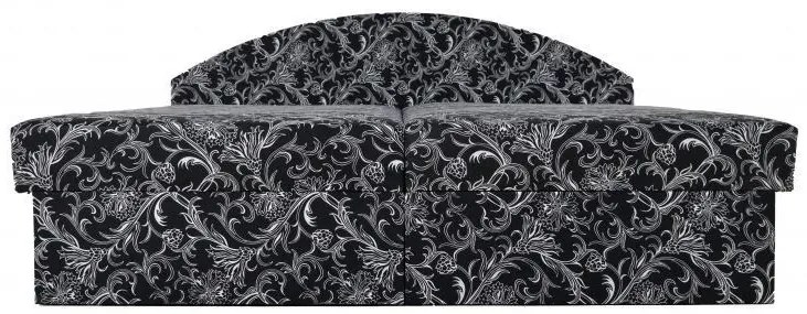 Manželská posteľ ÁJA s úložným priestorom, čierno-biela (vzor č.19)