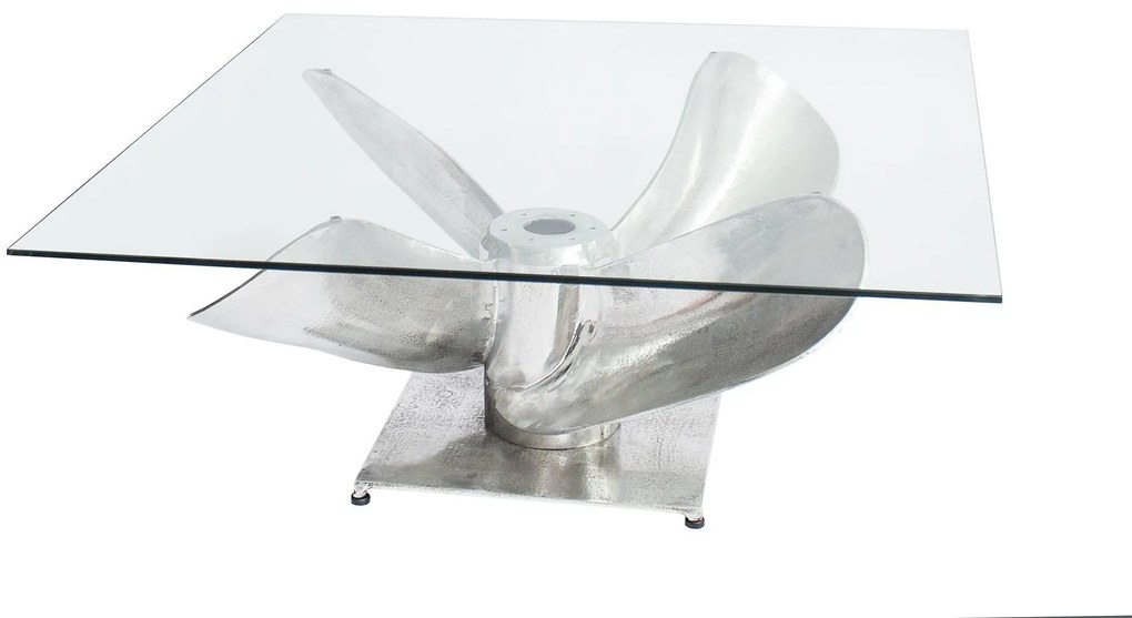 Konferenčný stolík Propeller, 85 cm, strieborný - Skladom na Sk