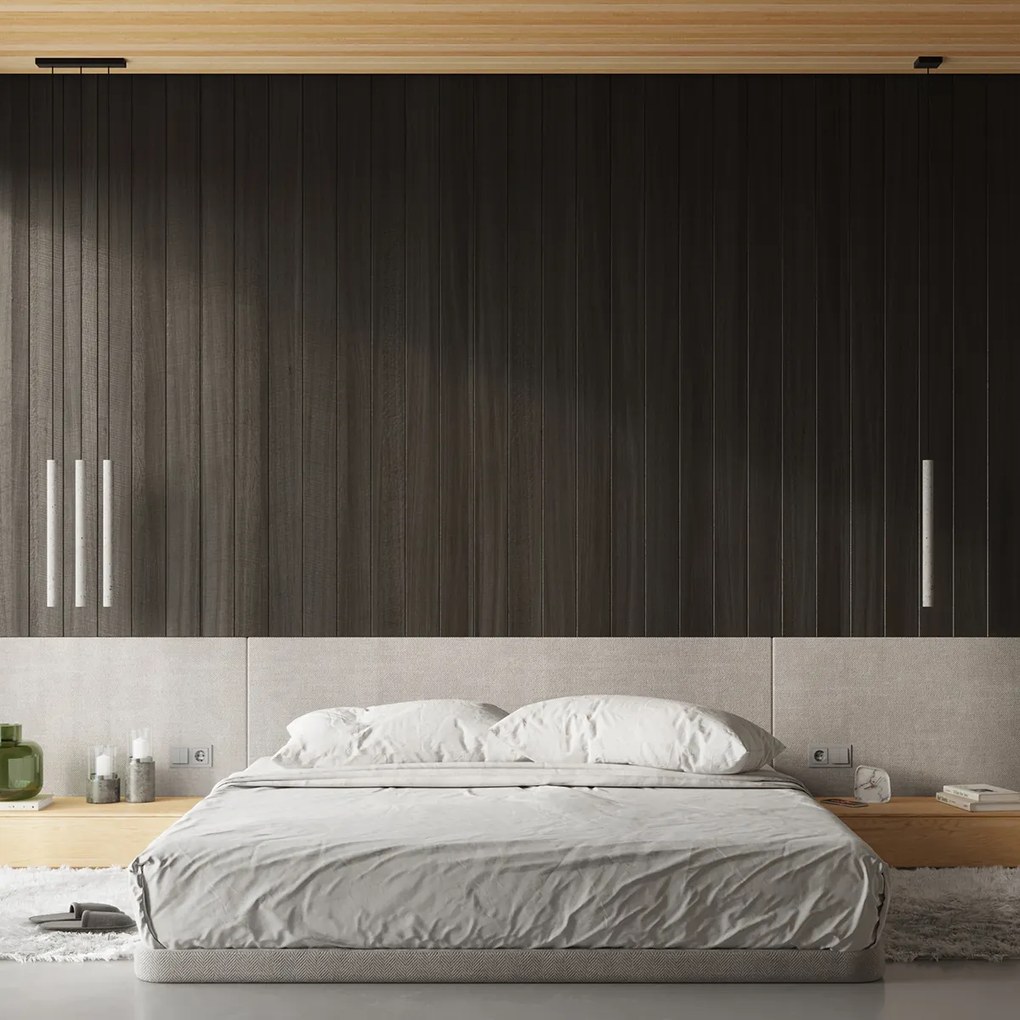 Závesné svietidlo Pastelo, 5x betónové tienidlo, o