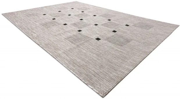 Koberec SIZAL FLOORLUX 20079 strieborný / čierny