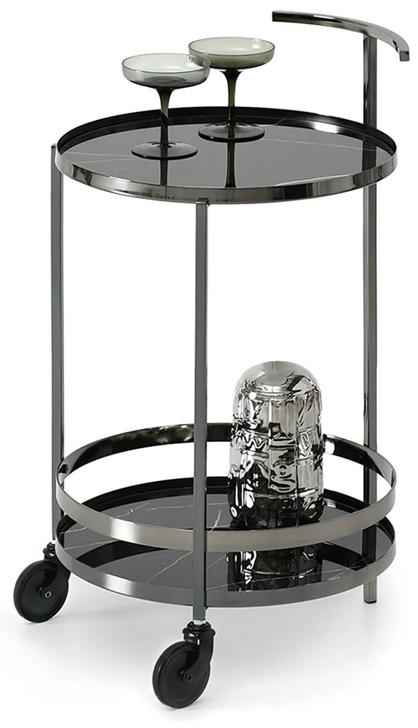 Konferenčný stolík Alfonzo (čierny mramor + čierna). Akcia -18%. Vlastná spoľahlivá doprava až k Vám domov. 1111551