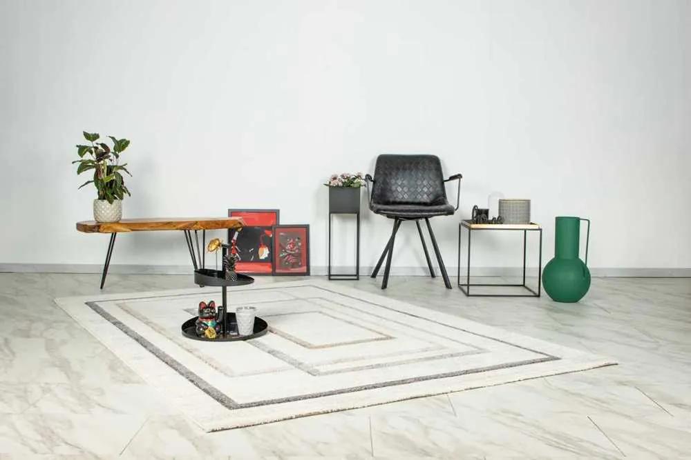 Lalee Kusový koberec Trendy Carving 402 Beige-Silver Rozmer koberca: 120 x 170 cm