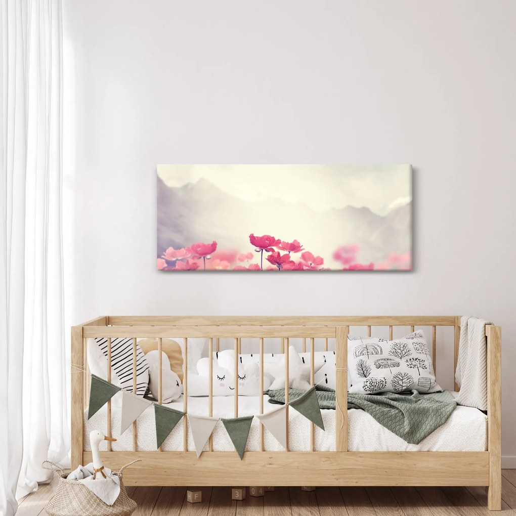 Obraz - Vlčie maky (120x50 cm)