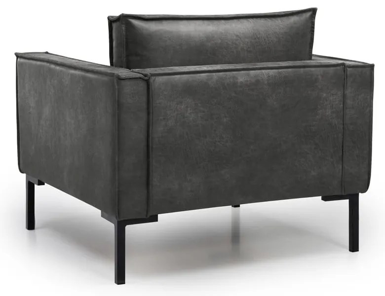 Tmavosivé kreslo z imitácie kože Rate - Scandic