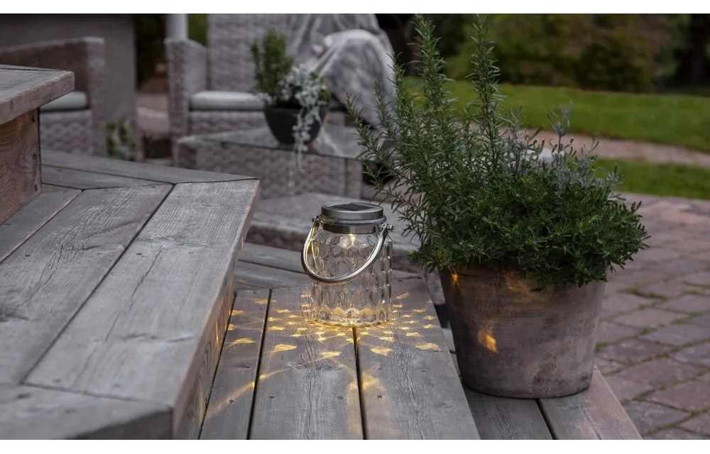 Vonkajšia solárna LED svetelná dekorácia Star Trading Pireus, výška 16 cm