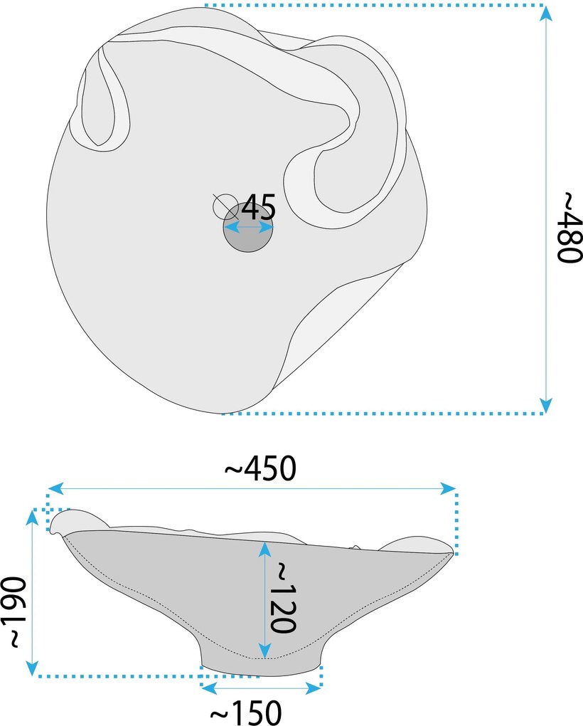 Keramické umývadlo na dosku REA HM-12 Handmade ART béžové