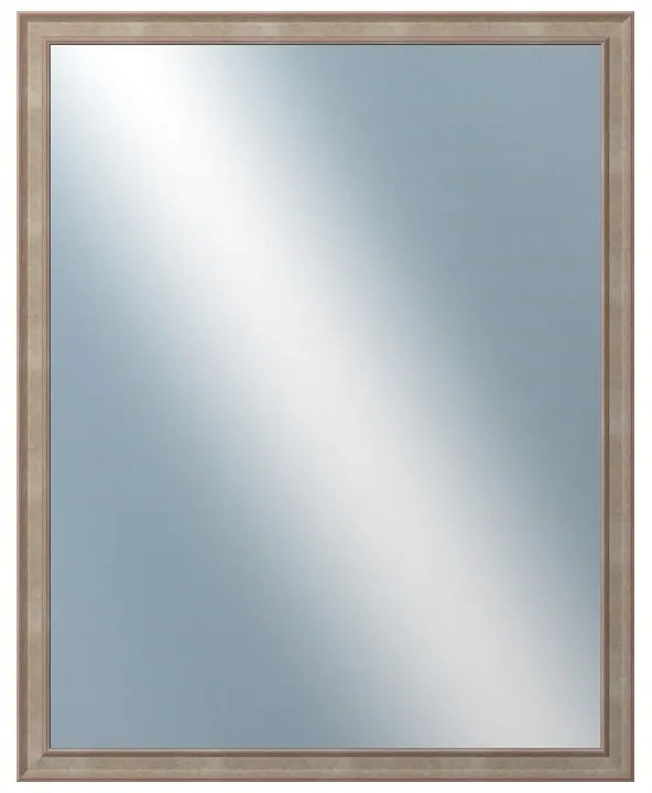 DANTIK - Zrkadlo v rámu, rozmer s rámom 80x100 cm z lišty TOOTH malá strieborná (3162)