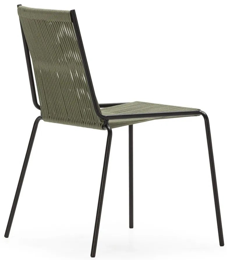 Zelené kovové stohovateľné jedálenské stoličky v súprave 2 ks Emily – Marckeric