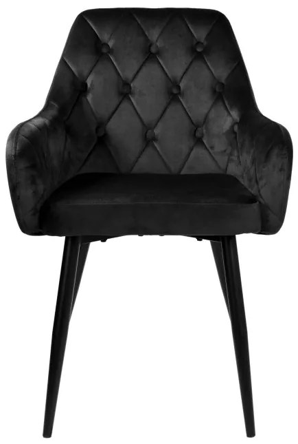Jedálenská stolička ATLANTA zamatová, čierna