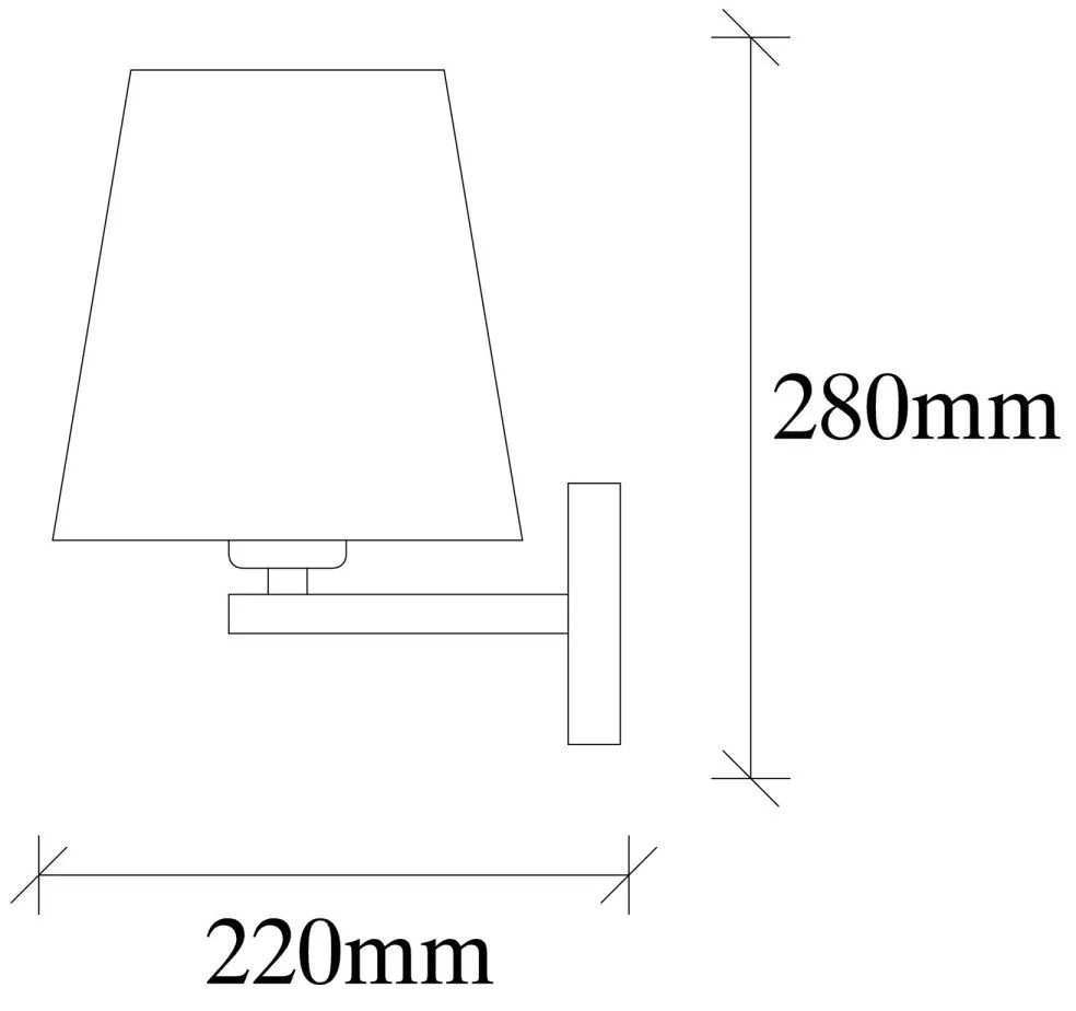 Nástenná lampa Profil IV hnedá