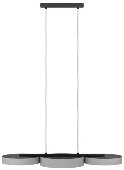 Eglo 900856 - LED RGBW Stmievateľný luster na lanku BARBANO-Z 3xLED/7,5W/230V šedá